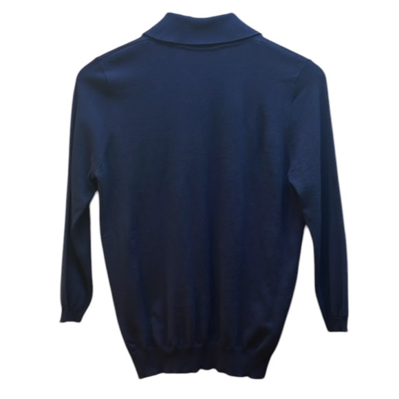 Zara Pull-over collared Sweater 5-Button 3/4 Sleeve fine gauge knit Sz. Med. - Picture 5 of 15